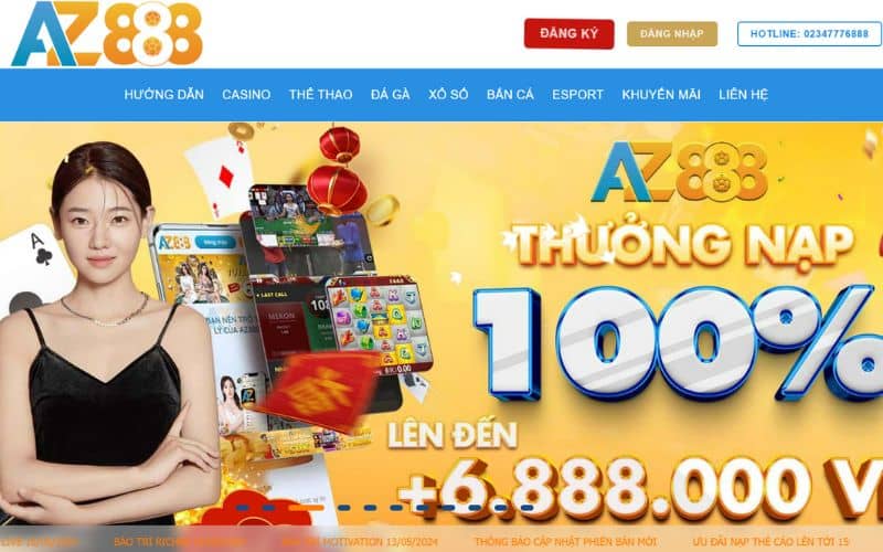 Đăng nhập tài khoản vào nhà cái AZ888