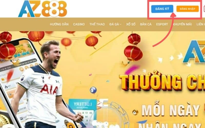 Truy cập vào website và đăng nhập tài khoản AZ888